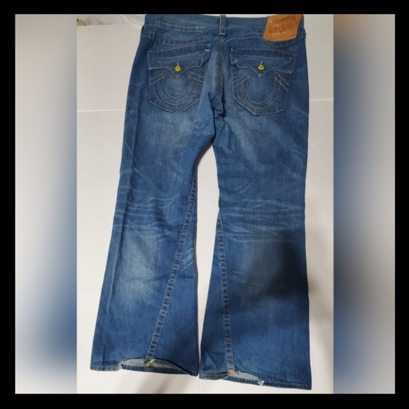 True Religion jeans. Men's Vintage jeans, yellow accent. Size 38 - Picture 4 of 16